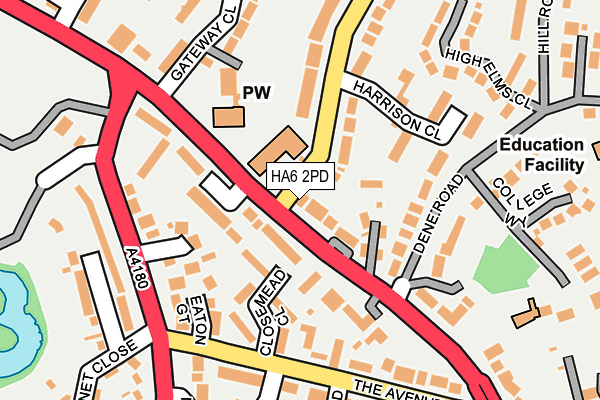 HA6 2PD map - OS OpenMap – Local (Ordnance Survey)