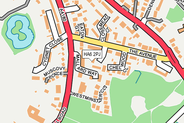 HA6 2PJ map - OS OpenMap – Local (Ordnance Survey)