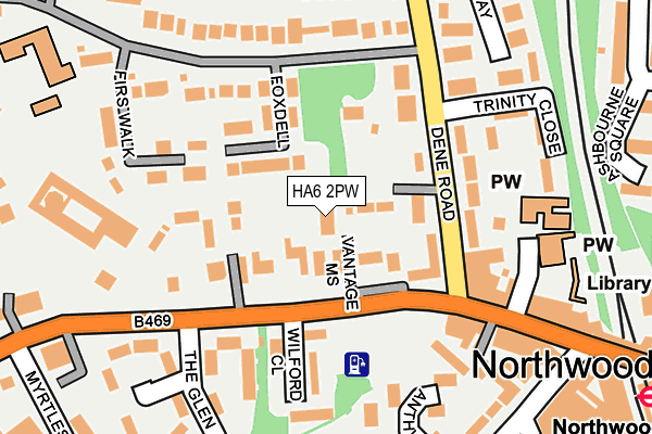 HA6 2PW map - OS OpenMap – Local (Ordnance Survey)