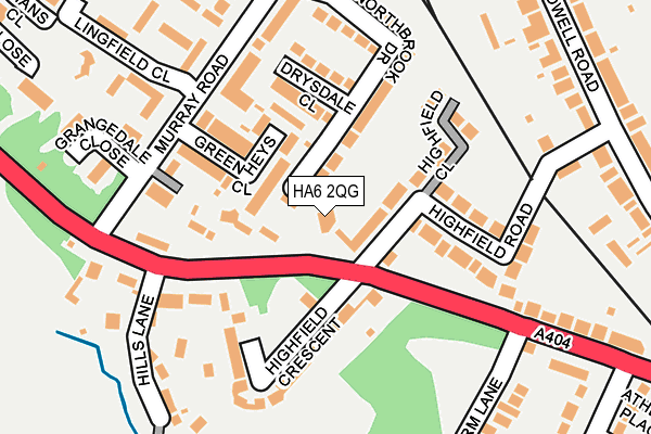 HA6 2QG map - OS OpenMap – Local (Ordnance Survey)