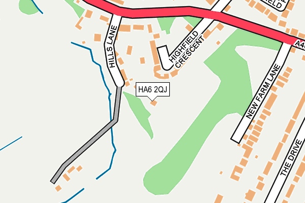 HA6 2QJ map - OS OpenMap – Local (Ordnance Survey)