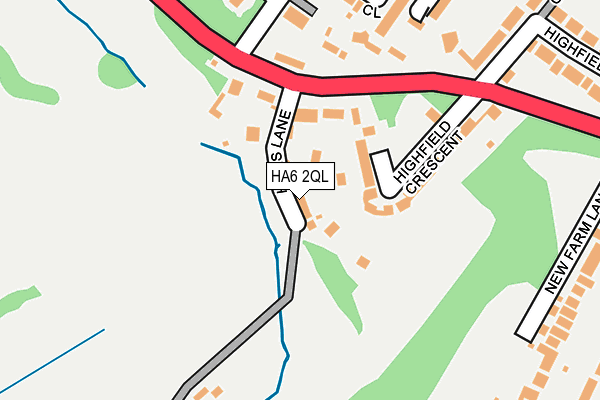 HA6 2QL map - OS OpenMap – Local (Ordnance Survey)