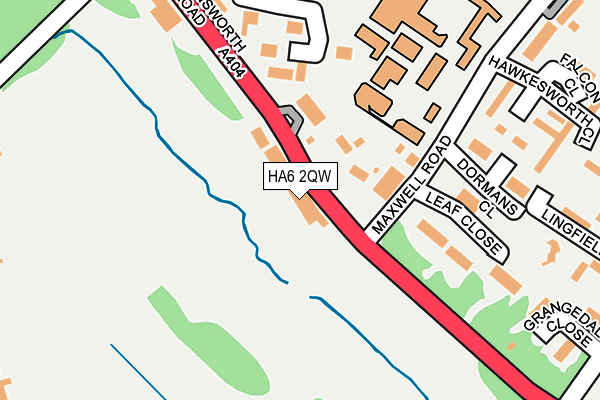 HA6 2QW map - OS OpenMap – Local (Ordnance Survey)