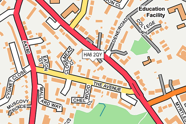 HA6 2QY map - OS OpenMap – Local (Ordnance Survey)