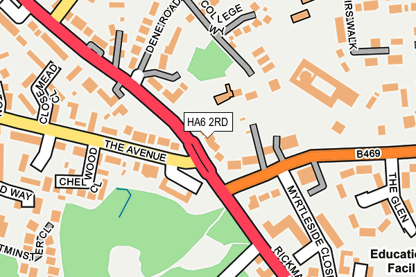 HA6 2RD map - OS OpenMap – Local (Ordnance Survey)