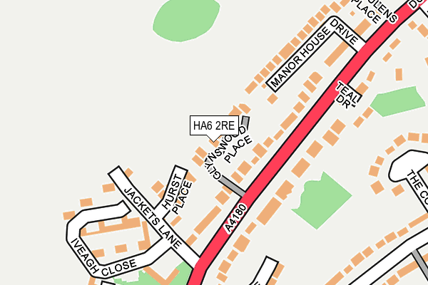 HA6 2RE map - OS OpenMap – Local (Ordnance Survey)