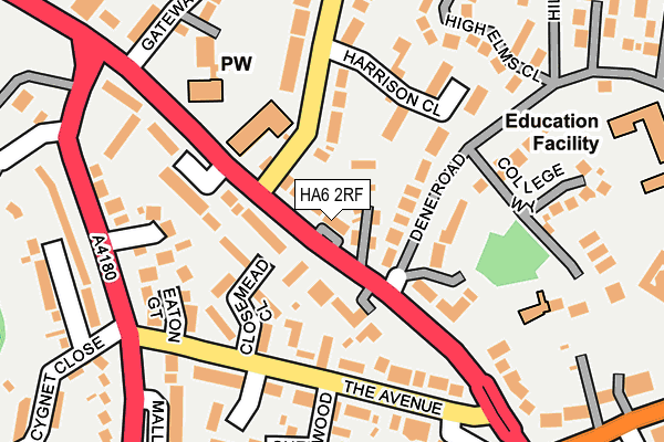 HA6 2RF map - OS OpenMap – Local (Ordnance Survey)
