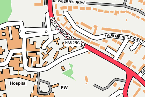 HA6 2RG map - OS OpenMap – Local (Ordnance Survey)