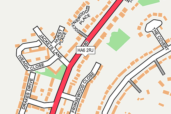 HA6 2RJ map - OS OpenMap – Local (Ordnance Survey)