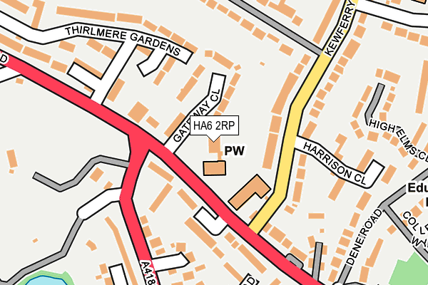 HA6 2RP map - OS OpenMap – Local (Ordnance Survey)