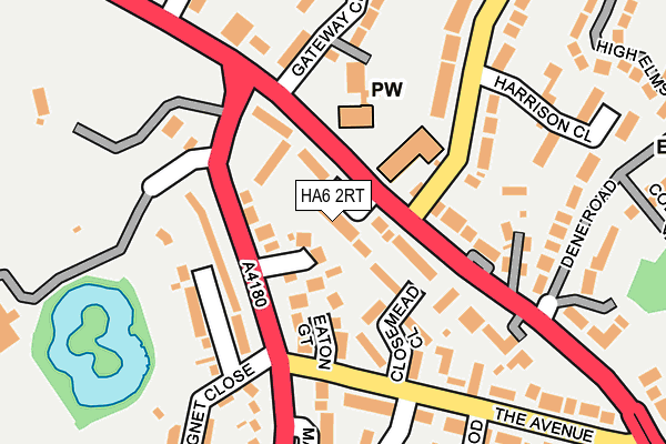 HA6 2RT map - OS OpenMap – Local (Ordnance Survey)
