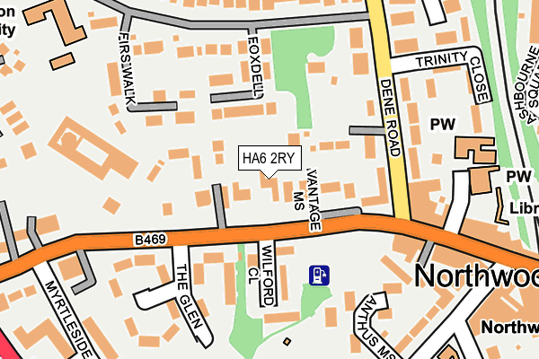 HA6 2RY map - OS OpenMap – Local (Ordnance Survey)