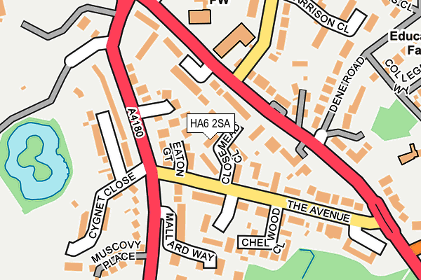 HA6 2SA map - OS OpenMap – Local (Ordnance Survey)