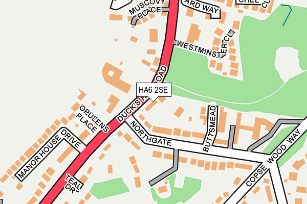 HA6 2SE map - OS OpenMap – Local (Ordnance Survey)