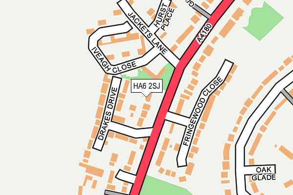 HA6 2SJ map - OS OpenMap – Local (Ordnance Survey)