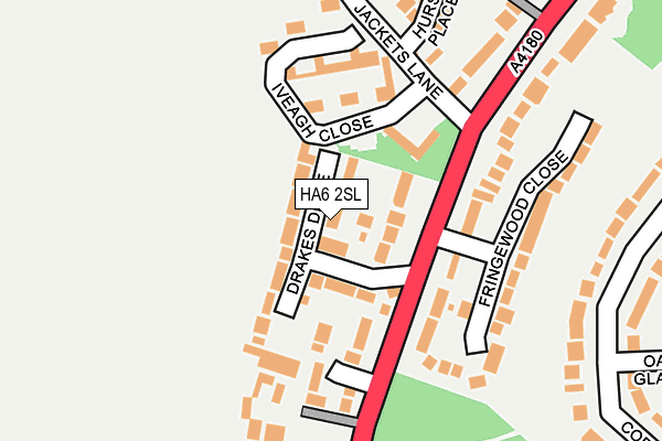 HA6 2SL map - OS OpenMap – Local (Ordnance Survey)