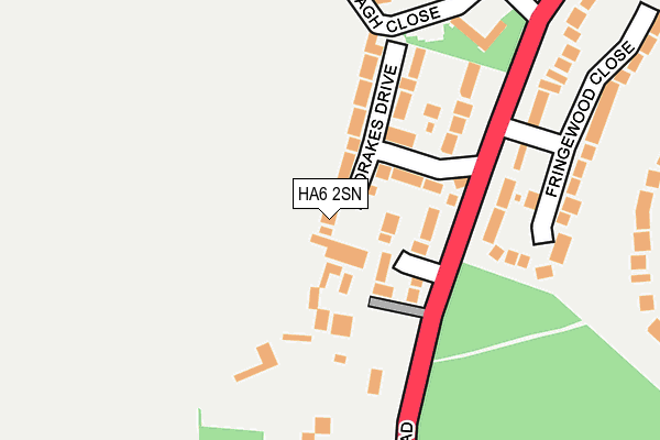 HA6 2SN map - OS OpenMap – Local (Ordnance Survey)