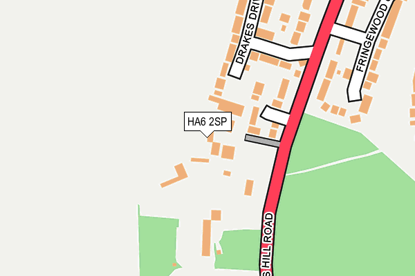 HA6 2SP map - OS OpenMap – Local (Ordnance Survey)