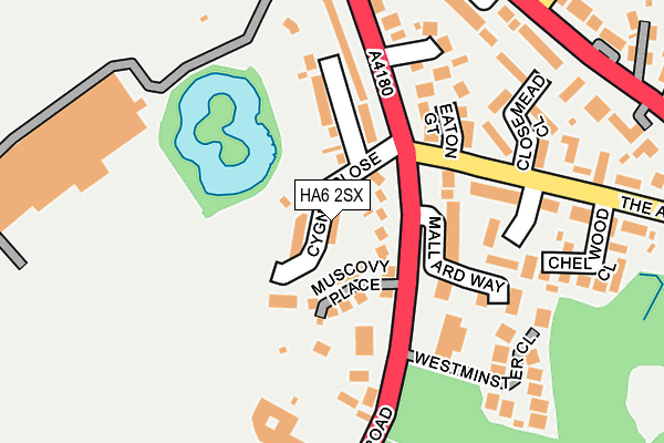 HA6 2SX map - OS OpenMap – Local (Ordnance Survey)