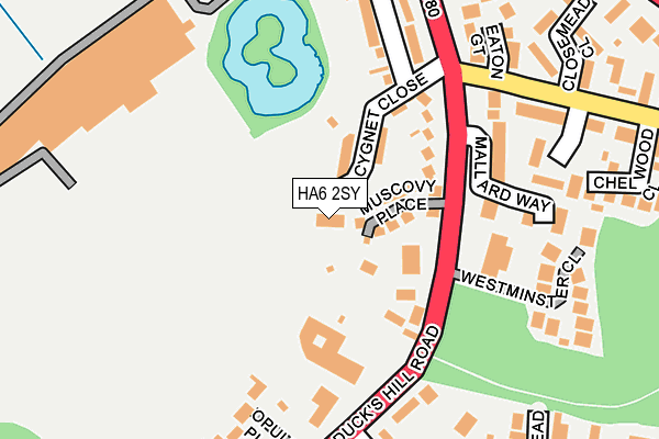 HA6 2SY map - OS OpenMap – Local (Ordnance Survey)