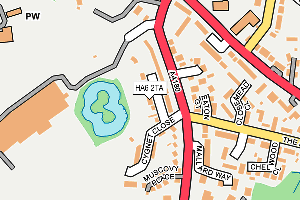 HA6 2TA map - OS OpenMap – Local (Ordnance Survey)