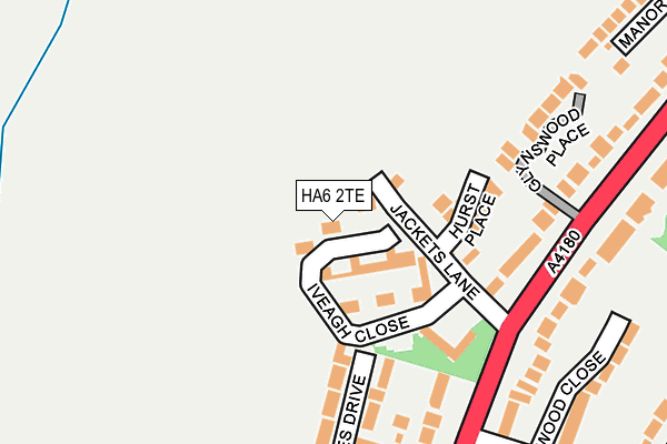 HA6 2TE map - OS OpenMap – Local (Ordnance Survey)