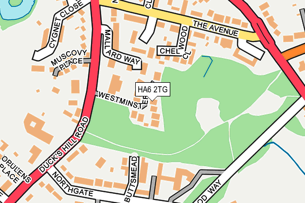 HA6 2TG map - OS OpenMap – Local (Ordnance Survey)