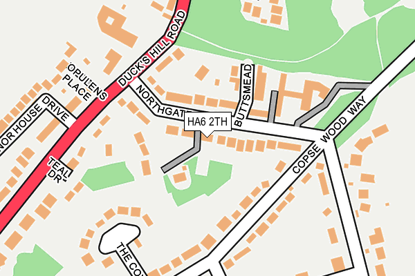 HA6 2TH map - OS OpenMap – Local (Ordnance Survey)