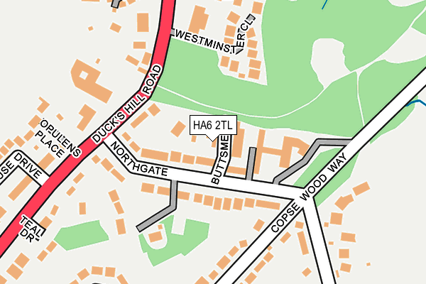 HA6 2TL map - OS OpenMap – Local (Ordnance Survey)