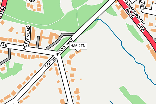 HA6 2TN map - OS OpenMap – Local (Ordnance Survey)