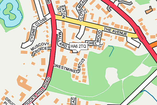 HA6 2TQ map - OS OpenMap – Local (Ordnance Survey)