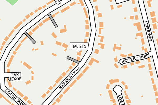HA6 2TS map - OS OpenMap – Local (Ordnance Survey)