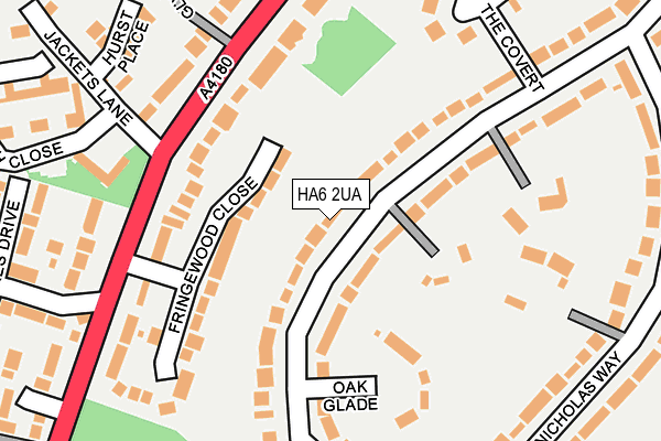 HA6 2UA map - OS OpenMap – Local (Ordnance Survey)