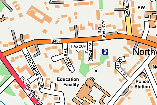 HA6 2UP map - OS OpenMap – Local (Ordnance Survey)