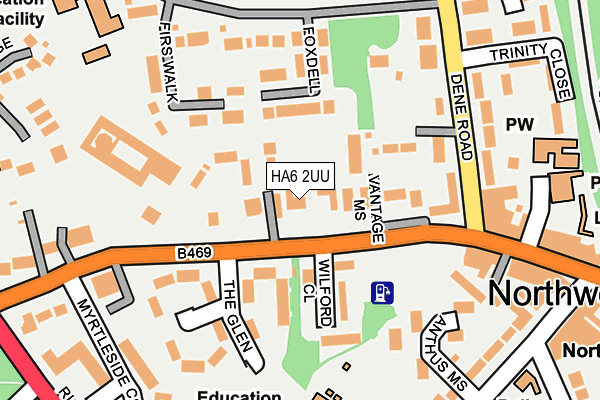 HA6 2UU map - OS OpenMap – Local (Ordnance Survey)