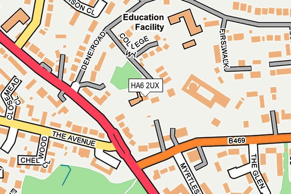 HA6 2UX map - OS OpenMap – Local (Ordnance Survey)