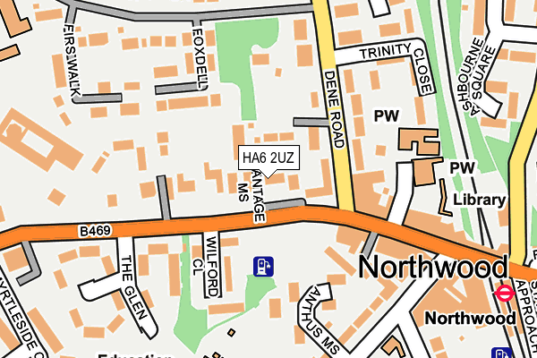 HA6 2UZ map - OS OpenMap – Local (Ordnance Survey)