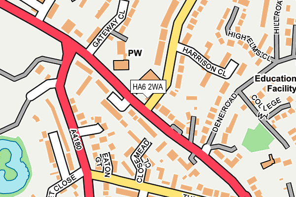 HA6 2WA map - OS OpenMap – Local (Ordnance Survey)