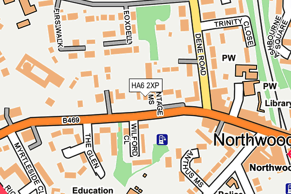 HA6 2XP map - OS OpenMap – Local (Ordnance Survey)