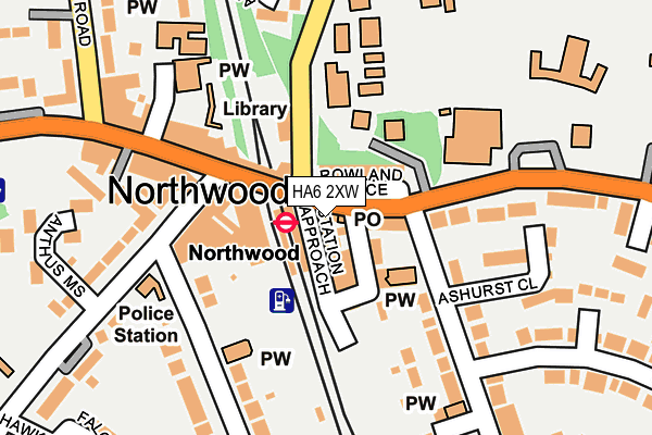 HA6 2XW map - OS OpenMap – Local (Ordnance Survey)