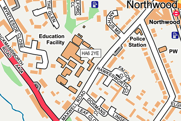 HA6 2YE map - OS OpenMap – Local (Ordnance Survey)