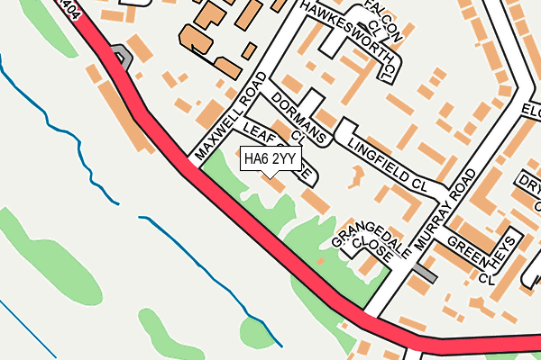 HA6 2YY map - OS OpenMap – Local (Ordnance Survey)