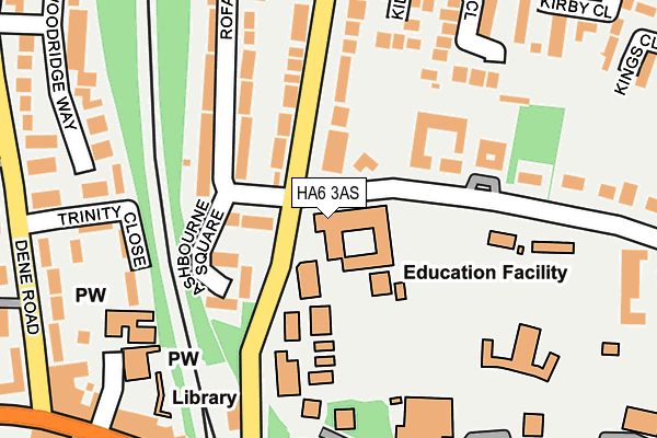 HA6 3AS map - OS OpenMap – Local (Ordnance Survey)