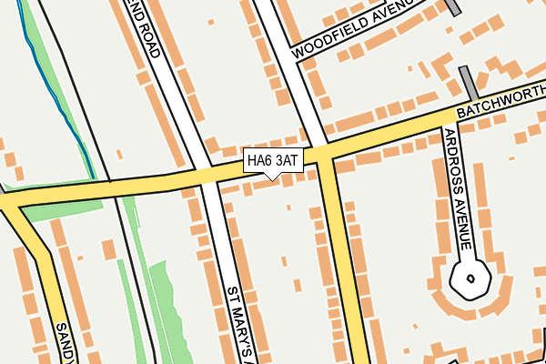 HA6 3AT map - OS OpenMap – Local (Ordnance Survey)