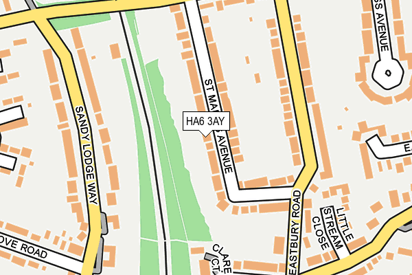 HA6 3AY map - OS OpenMap – Local (Ordnance Survey)