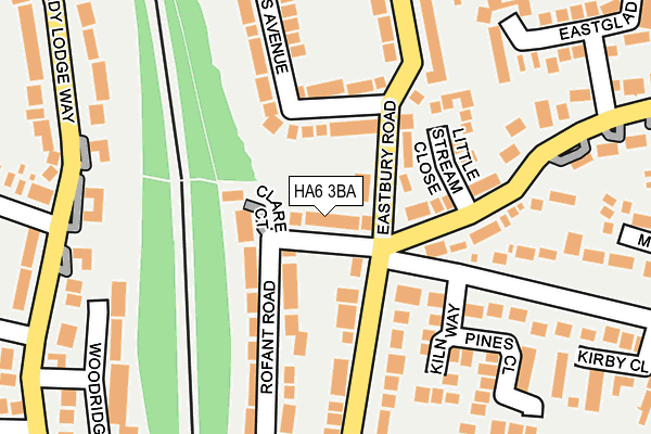 HA6 3BA map - OS OpenMap – Local (Ordnance Survey)