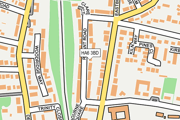 HA6 3BD map - OS OpenMap – Local (Ordnance Survey)