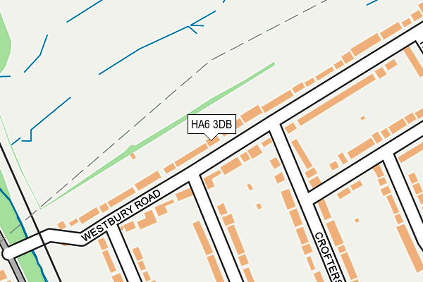 HA6 3DB map - OS OpenMap – Local (Ordnance Survey)