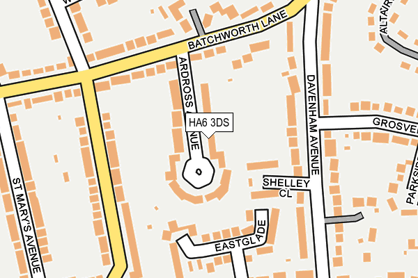 HA6 3DS map - OS OpenMap – Local (Ordnance Survey)
