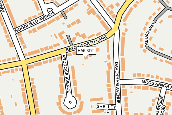 HA6 3DT map - OS OpenMap – Local (Ordnance Survey)